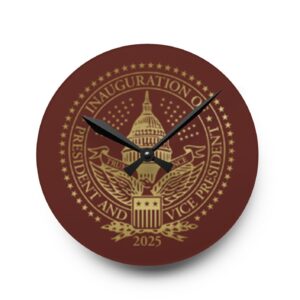 2025 Trump Inaugural Acrylic Wall Clock