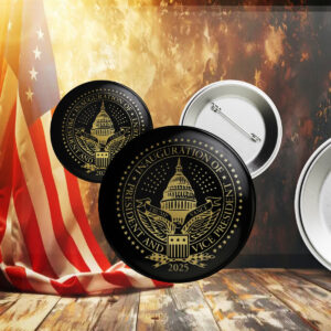 2025 Trump Inaugural Seal Black Pin Buttons