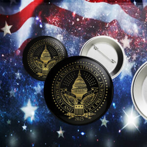 2025 Trump Inaugural Seal Black Pin Buttons