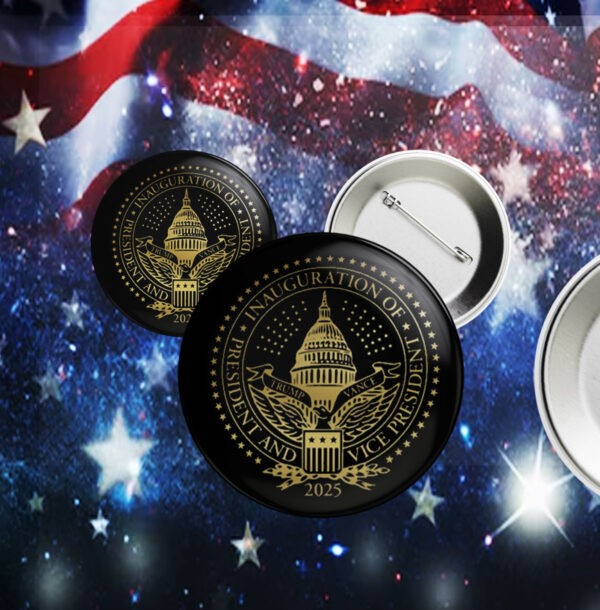 2025 Trump Inaugural Seal Black Pin Buttons