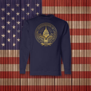 2025 Trump Inaugural Seal Navy Crewneck Fleece Sweatshirt