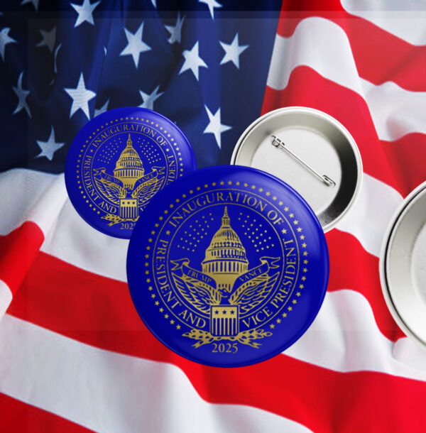 2025 Trump Inaugural Seal Navy Pin Buttons