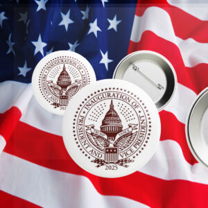 2025 Trump Inaugural Seal White Pin Buttons