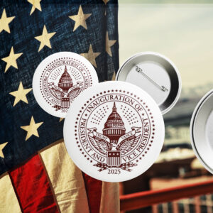 2025 Trump Inaugural Seal White Pin Buttons