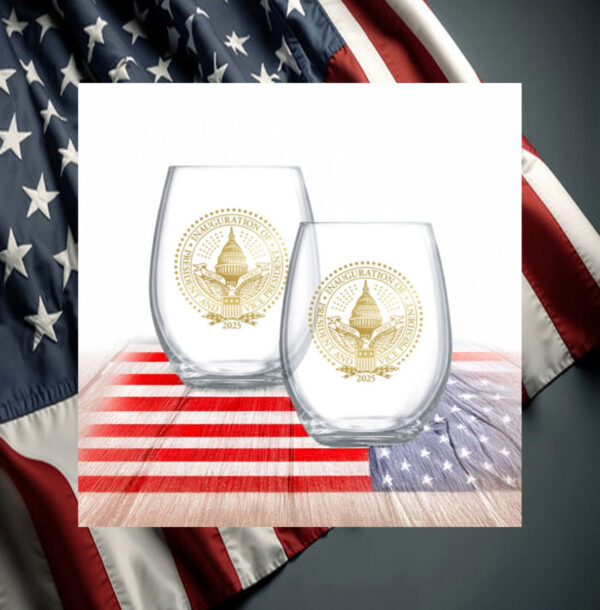 2025 Trump Inaugural Seal Wine Glasses