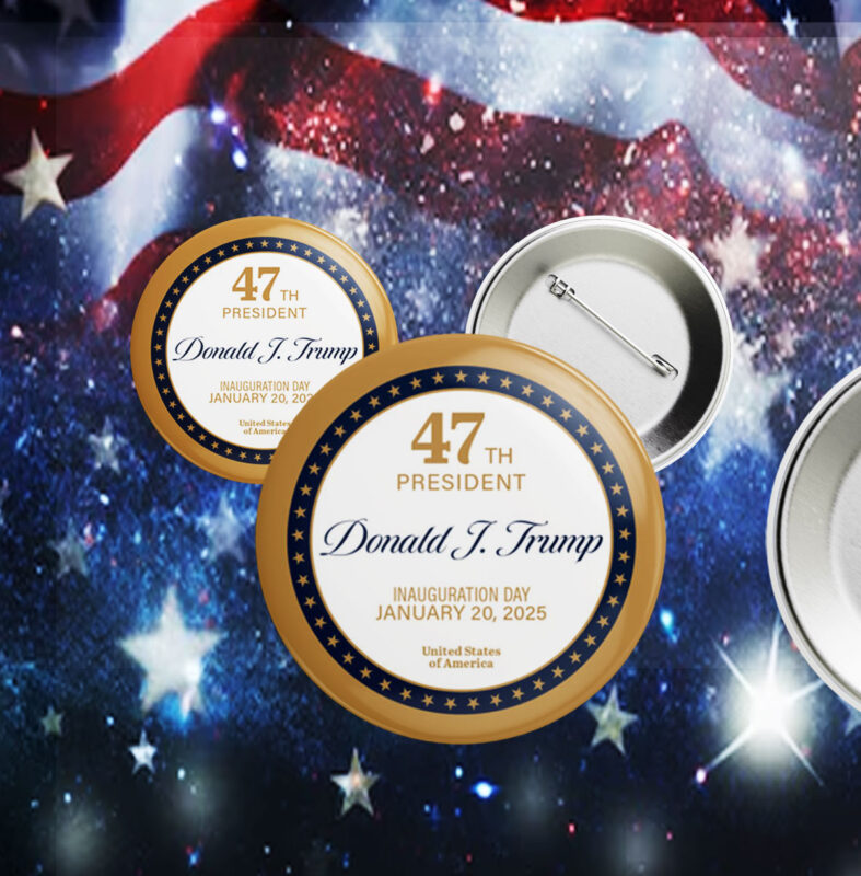 2025 Trump Inauguration Day Pin Buttons