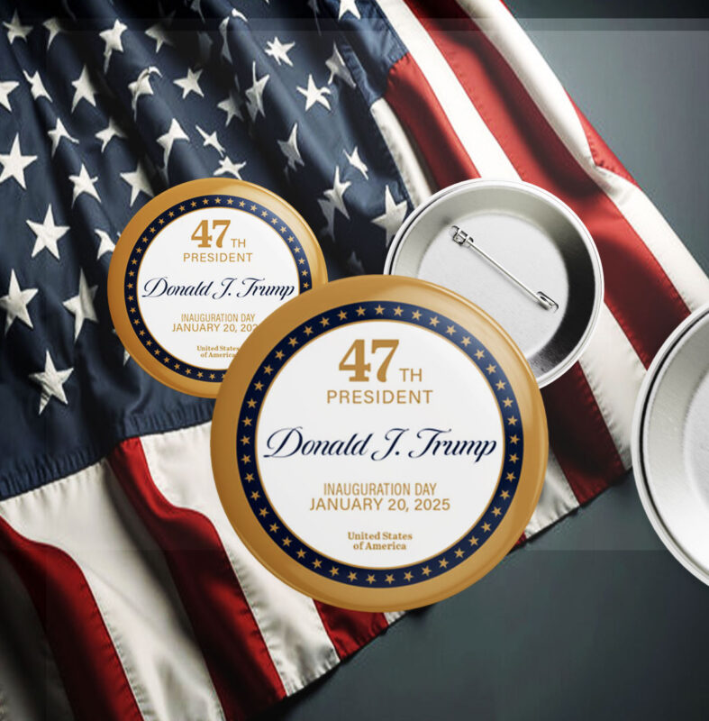 2025 Trump Inauguration Day Pin Buttons