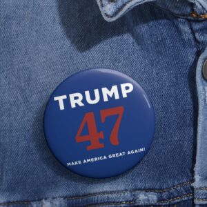 Trump 47 Make America Great Again Navy Buttons