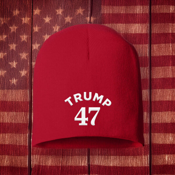 Trump 47 Red Knit Beanie