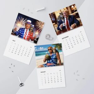 Trump Calendar 2025 All Season - Trump With Cat New Year Wall Calendar