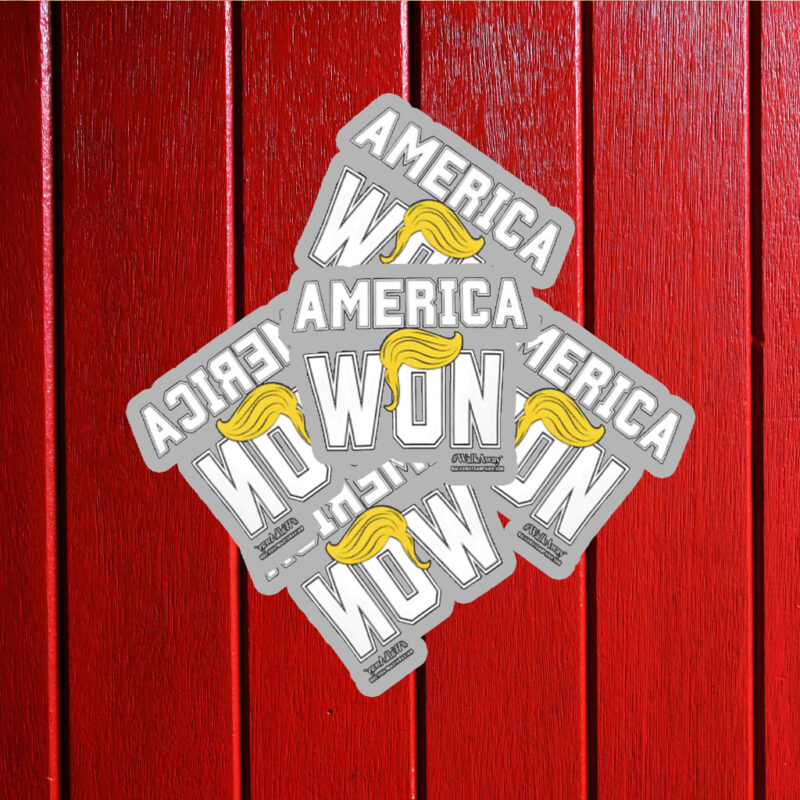 America Won Trump Hair Sticker ,Car Magnet