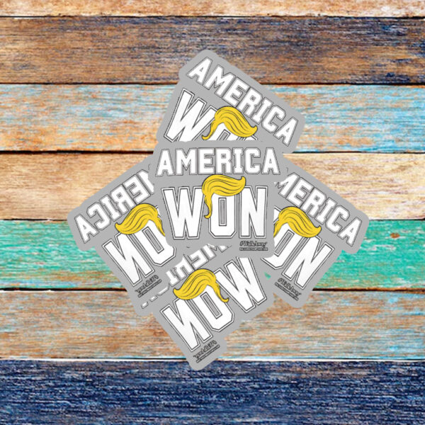 America Won Trump Hair Sticker ,Car Magnet