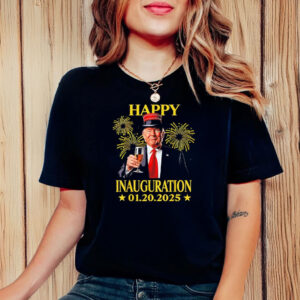 Donald Trump Drink Wine Party Happy Inauguration 01.20.2025 T-Shirt