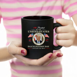 Donald Trump Inauguration Day 2025 47th President USA Flag Mug