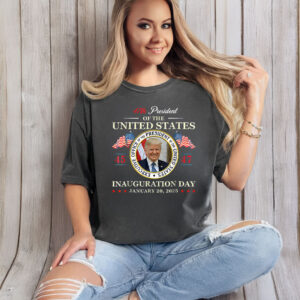 Donald Trump Inauguration Day 2025 47th President USA Flag T-Shirt