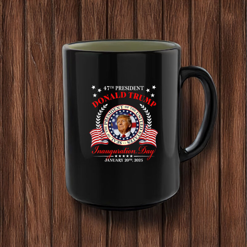 Donald Trump Inauguration Day 2025 USA 47th President 45 47 Mug