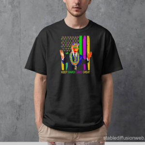 Keep Trump Mardi Gras Great 2025 Flag T-Shirt