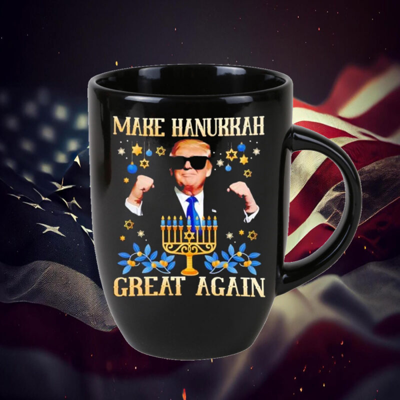 Make Hanukkah Great Again Funny Trump Mug