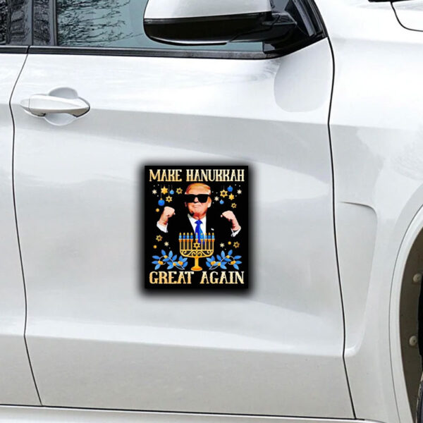 Make Hanukkah Great Again Funny Trump Sticker, Car Magnet