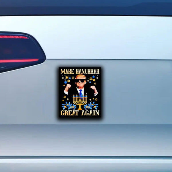 Make Hanukkah Great Again Funny Trump Sticker, Car Magnet