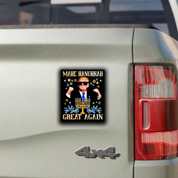 Make Hanukkah Great Again Funny Trump Sticker, Car Magnet