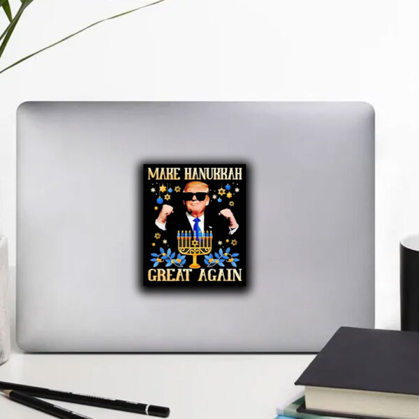 Make Hanukkah Great Again Funny Trump Sticker, Car Magnet