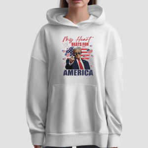 My Heart Beats For America Support Trump For President 2025 T-Shirt