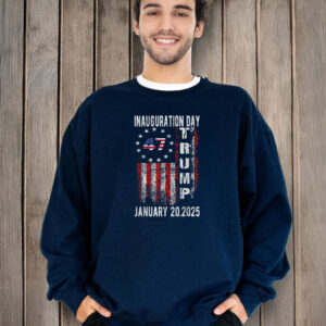 President Donald Trump Inauguration Day 2025 47 Th Flag T-Shirt