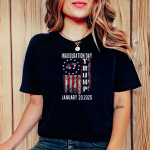 President Donald Trump Inauguration Day 2025 47 Th Flag T-Shirt