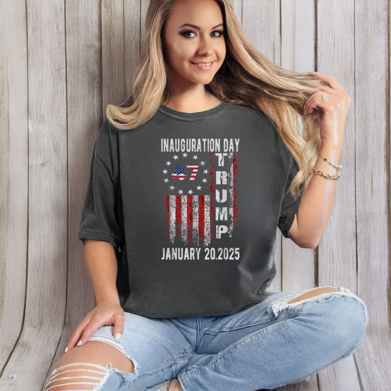 President Donald Trump Inauguration Day 2025 47 Th Flag T-Shirt