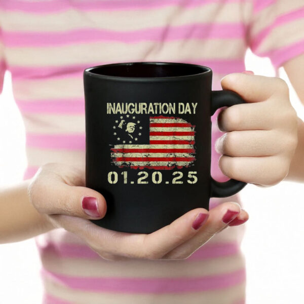 President Donald Trump Inauguration Day 2025 USA Flag Mug