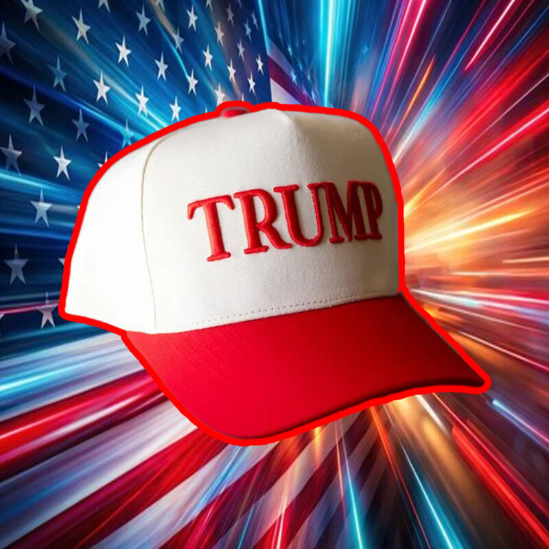 Red & Off White TRUMP 2025 Hat