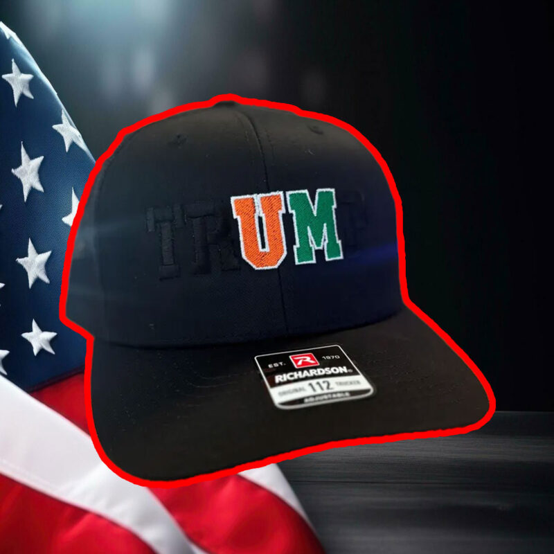 TRUMP MAGA University of Miami Blacked Out Hat