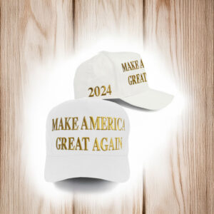 Trump MAGA White Gold Hat