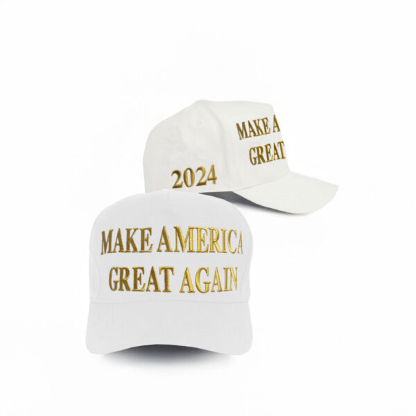 Trump MAGA White Gold Hat