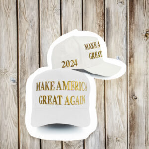 Trump MAGA White Gold Hat