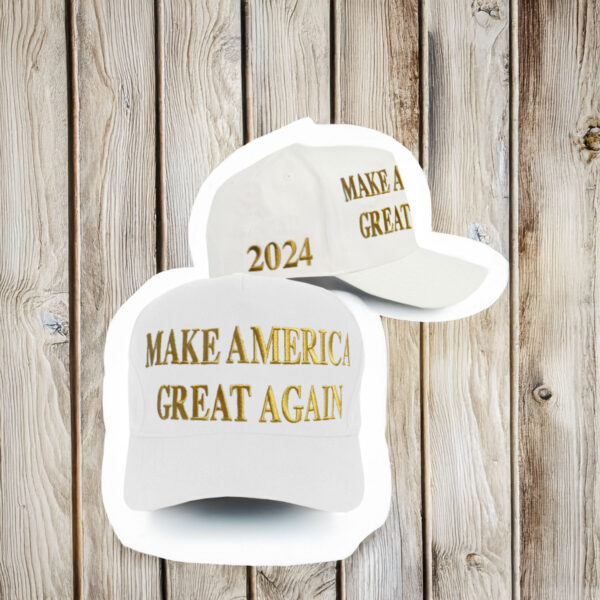 Trump MAGA White Gold Hat