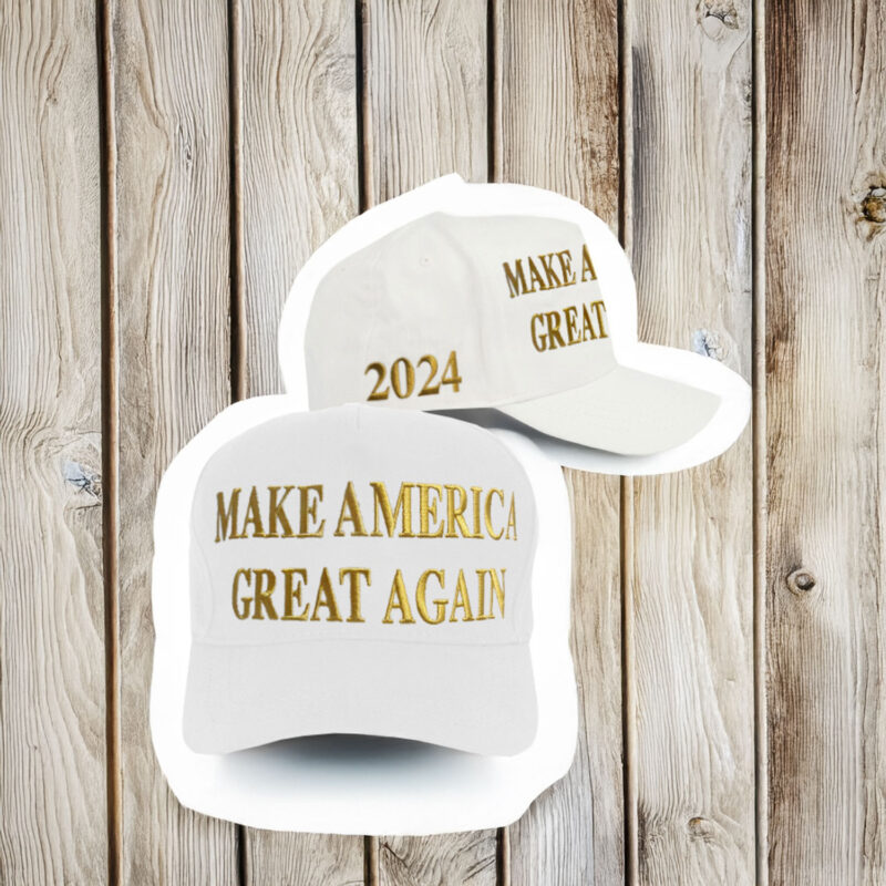 Trump MAGA White Gold Hat