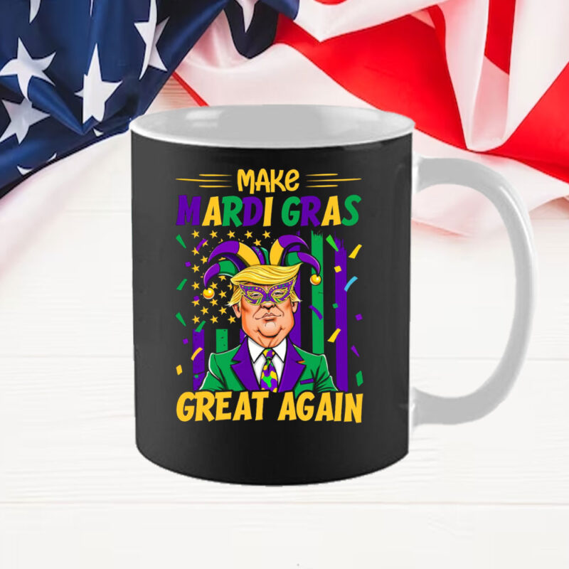 Trump USA Flag, Make Mardi Gras Great Again Mug