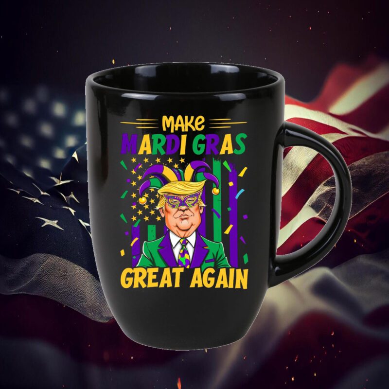 Trump USA Flag, Make Mardi Gras Great Again Mug