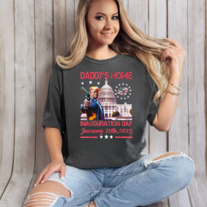 Vintage Daddy’s Home Trump 45 47 Pink Inauguration Day 2025 T-Shirt